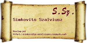 Simkovits Szalviusz névjegykártya